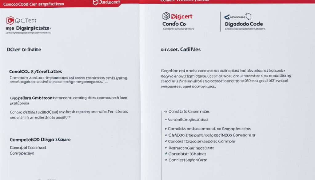 Comodo vs DigiCert code signing certificates comparison